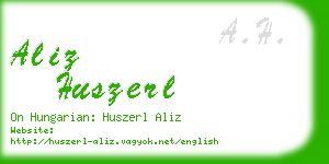 aliz huszerl business card